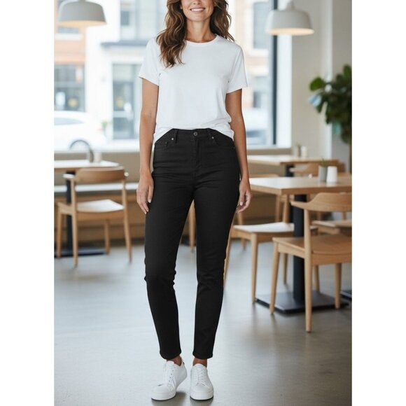 Banana Republic Womens Sloan Fit Black Pants Size 2 - Picture 1 of 11